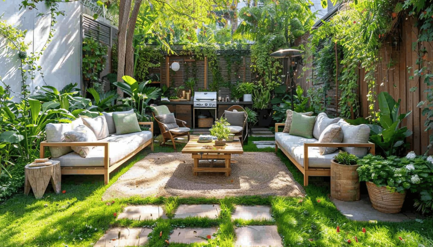 Functional outdoor living spaces creating multipurpose garden areas
