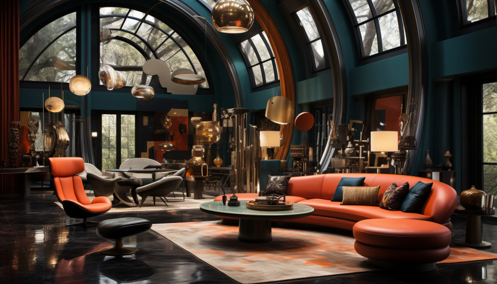 Fusion of Space-age Tech and Traditional Art in Interior Design